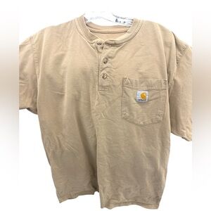 SOLd****Carhartt Sand Henley Shirt with Pocket